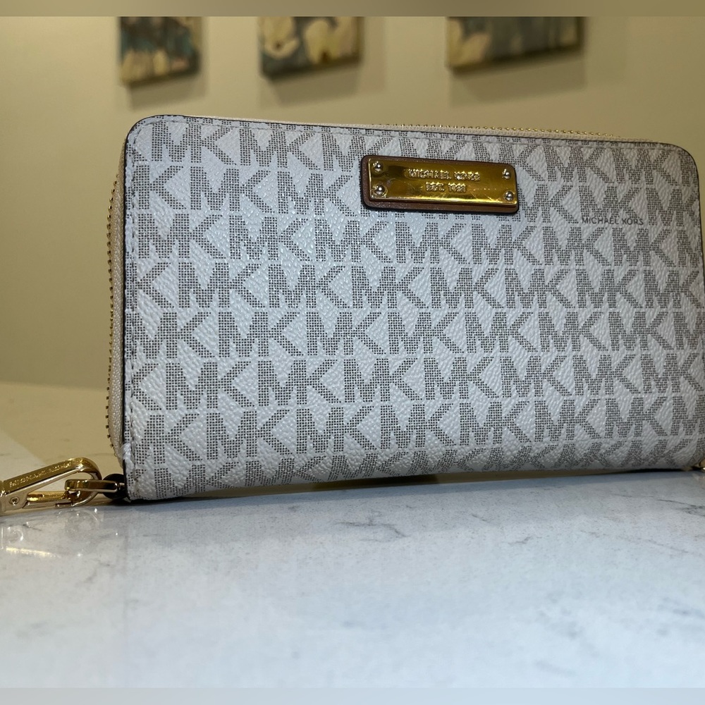 MK Monogram Wristlet Wallet